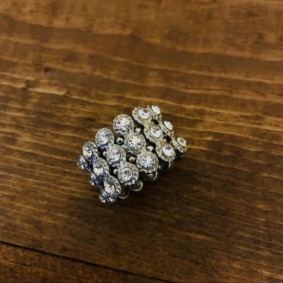 Vintage 80’s Style Stretch Band Rings Faux Stones - Picture 6 of 7